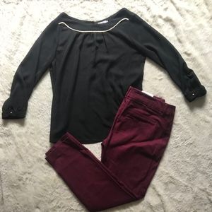 Tobi | Black Long-sleeve Blouse